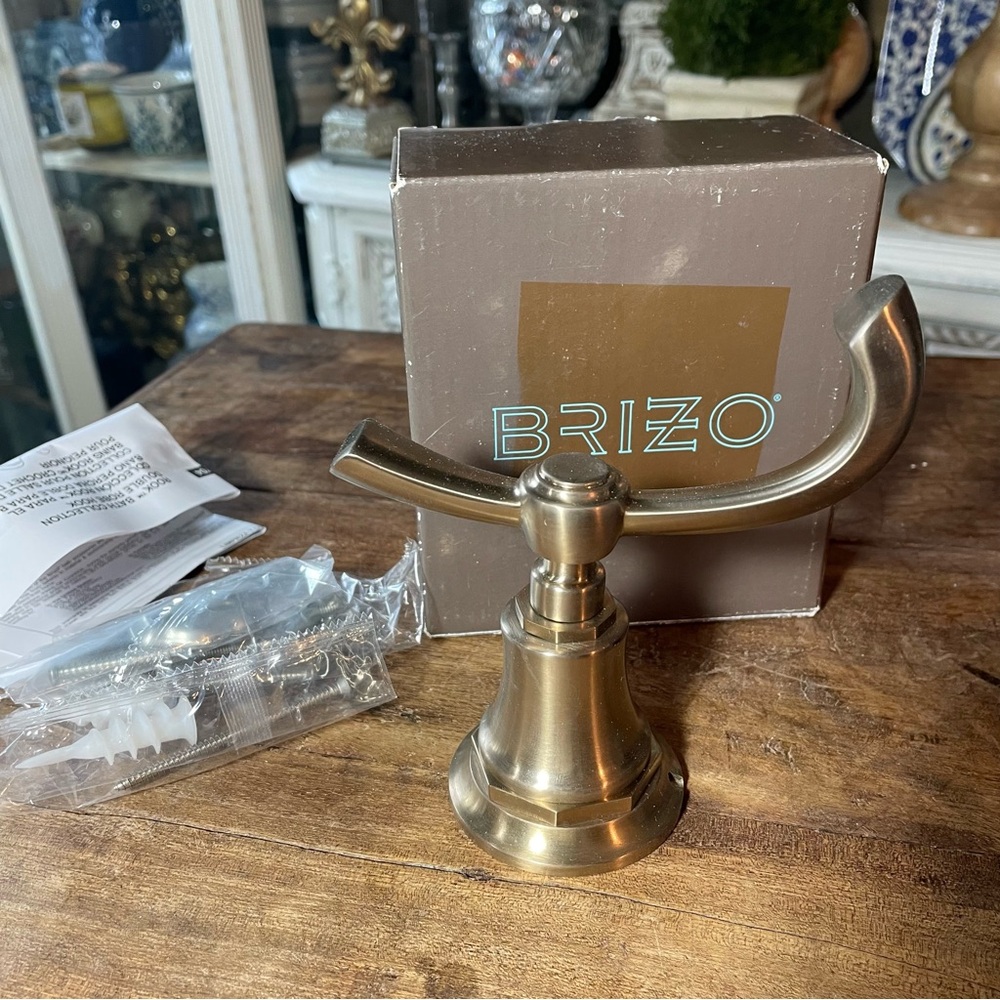 Brizo double Robe Hook polished bronze 693561-GL new in box